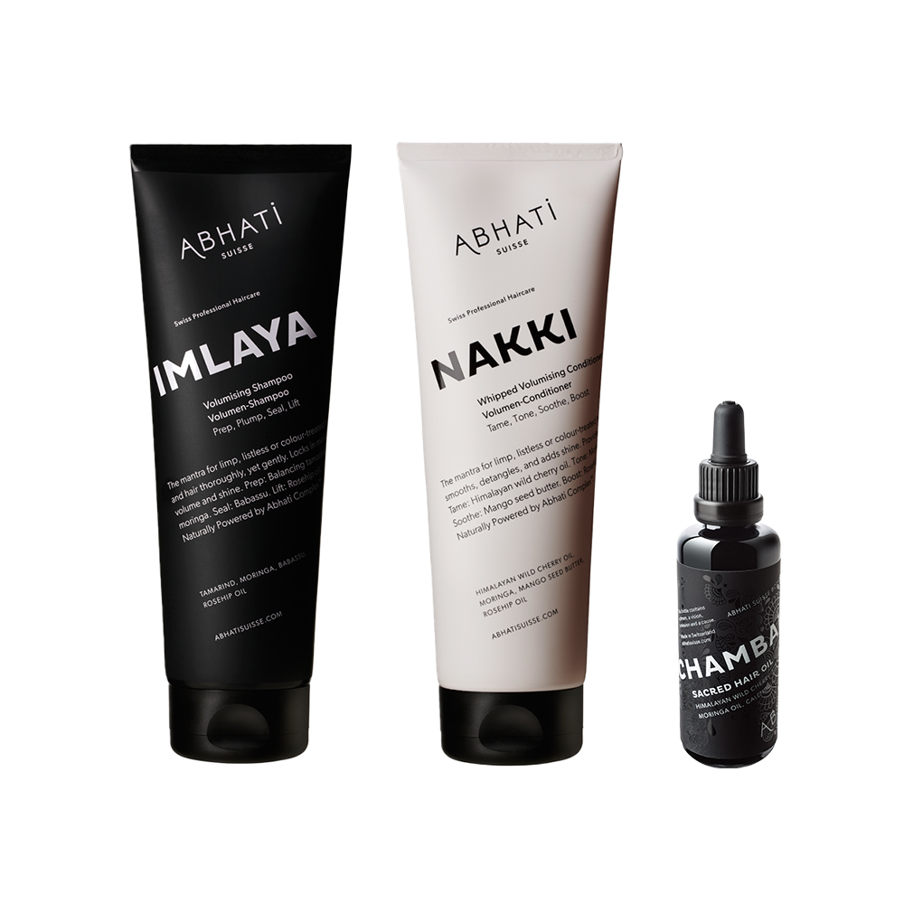 Hair Revival Trio – Light – Nourishing Shampoo, Conditioner & Hair Oil | ABHATI Suisse